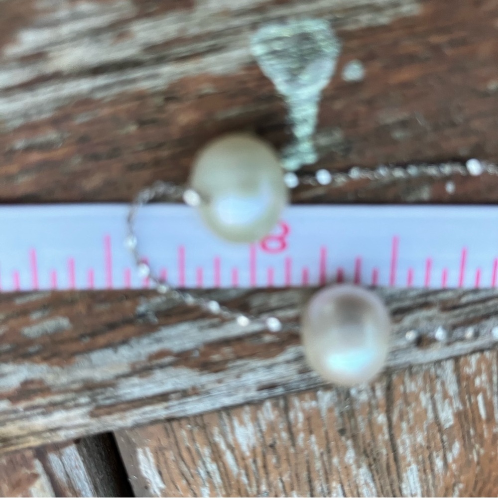 Stamped 925 Sterling Silver Gradient Freshwater Authentic Pearl Necklace, EUC. - Picture 7 of 7